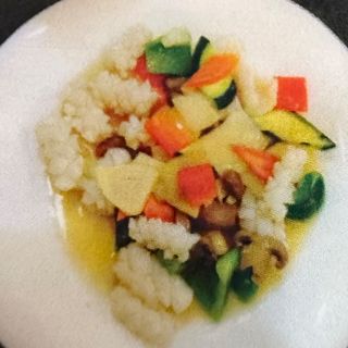 116. Calamari saltati con verdure bambù