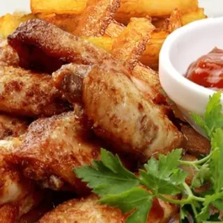 Alette di pollo senza piccante (5 pezzi)
