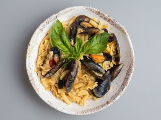 Pasta e fagioli con cozze
