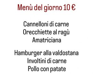 Menù del giorno per 3 persone per un tot di 30 €