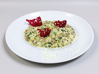 Risotto funghi e salsiccia