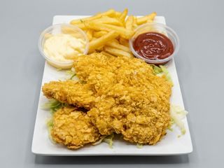 crispy pollo+patine fritte