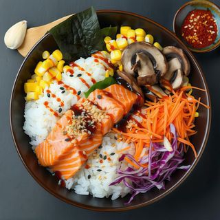 209. Spicy salmon pokè