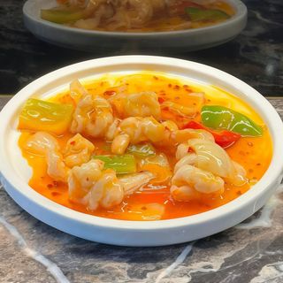 71. Gamberi in salsa piccante