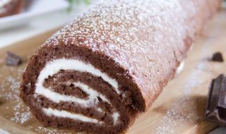 Rotolo al cioccoloato, porzione