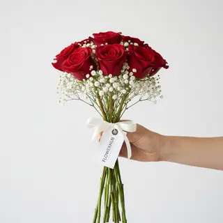 7 rose rosse 