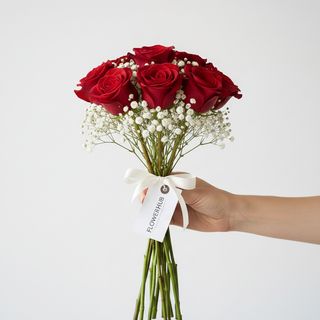 7 rose rosse 