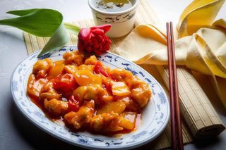 56. Pollo in salsa agrodolce