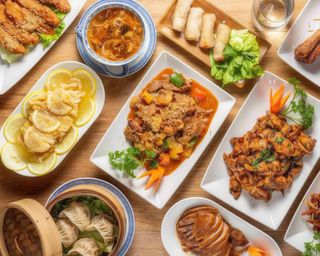 54. Pollo bambù e funghi