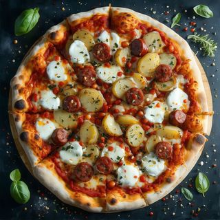 Pizza salsiccia e patate