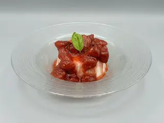Panna cotta veg, fragole