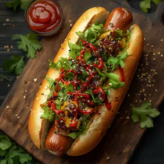 Veggie hot dog panino 