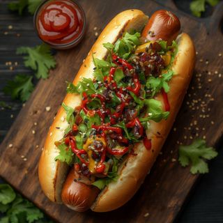 Veggie hot dog panino 