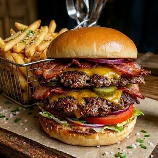 Smash burger 2.0 + patatine