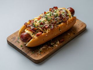 Carbonara hot dog  panino