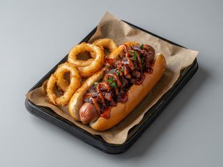 onion hot dog panino