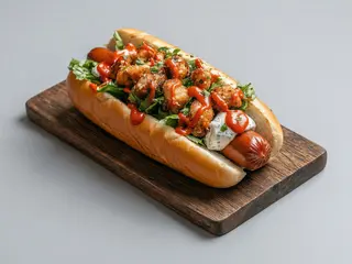 Chicken hot dog panino 