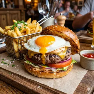 Hamburger king+patatine