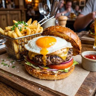 Hamburger king+patatine