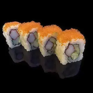 126. California uramaki Granchio, avocado, cetriolo, tobiko - 4 pezzi