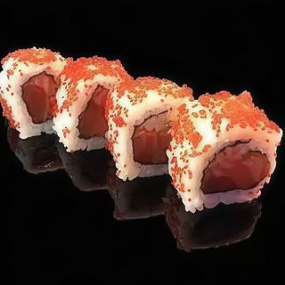132. Spicy sake uramaki - 4 pezzi