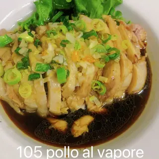 105 Pollo al vapore葱油鸡
