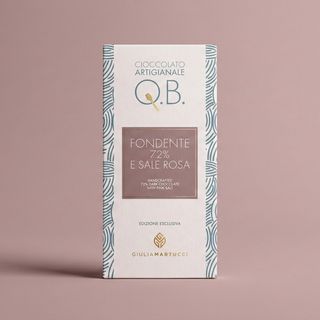 Tavoletta di Cioccolato Fondente Sale Rosa 50 gr.