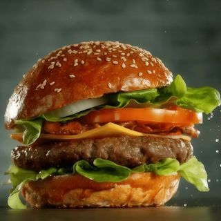 ***Shake Shake king burger doppio380g +380g+Patatine fritte& bevande 