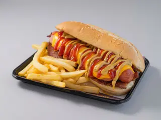 Hot dog e patatine - panino