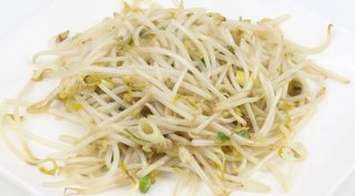 Germogli di soia saltati