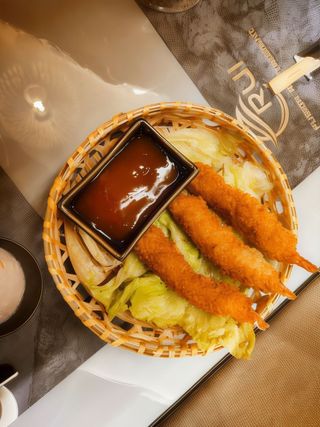 Gamberi fritti in tempura 