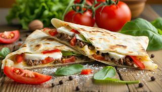 Medaglione pucciaZampina di vitello, mozzarella, pomodoro, rucola