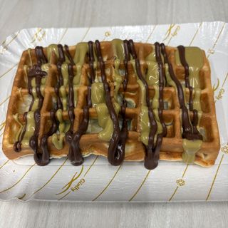 Waffle Nutella e crema pistacchio