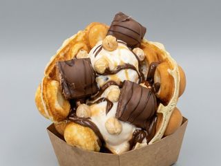 Bubble Waffle Duplo con Yogurt