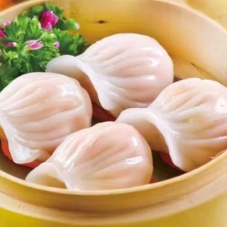 Ravioli al vapore con gamberi