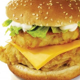 Chicken hash brown burger menù