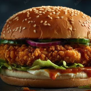 Spicy chicken burger menù