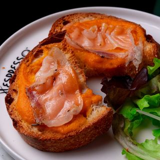 Bruschetta zucca e lardo
