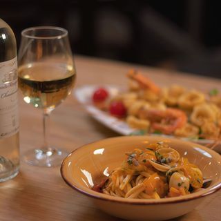 Troccoli vongole Veraci e Lupini