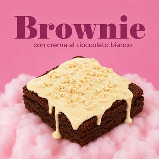 Brownie con cioccolato bianco