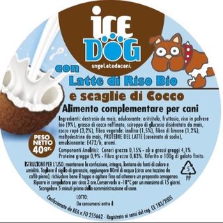 Gelato con latte di riso e scaglie di cocco