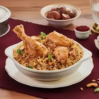 Rice e chicken biryani