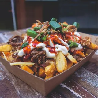 Patate fritte con carne macinata di Beef,