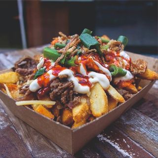 Patate fritte con carne macinata di Beef,