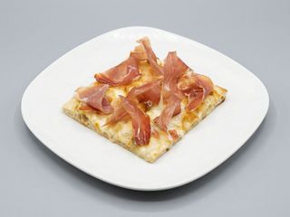 Trancio di pizza bianca speck e gorgonzola mini