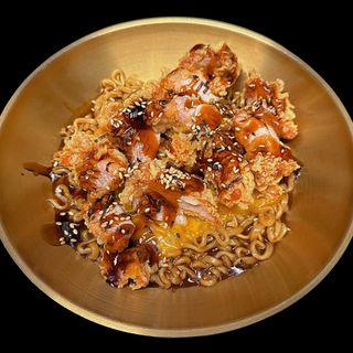 Crispy Chicken Teriyaki cheese ramen(照烧芝士炸鸡火鸡面 不辣版)