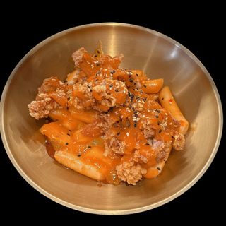 crispy chicken con gnochi(韩式年糕炸鸡)