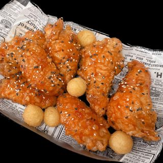 Aletti di pollo fritto coreana (韩式裹酱炸鸡翅)