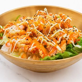 Creamy Spicy Crispy Chicken Rice Bowl（奶辣脆皮鸡饭）