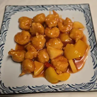 81 Gamberetti fritti in salsa agrodolce